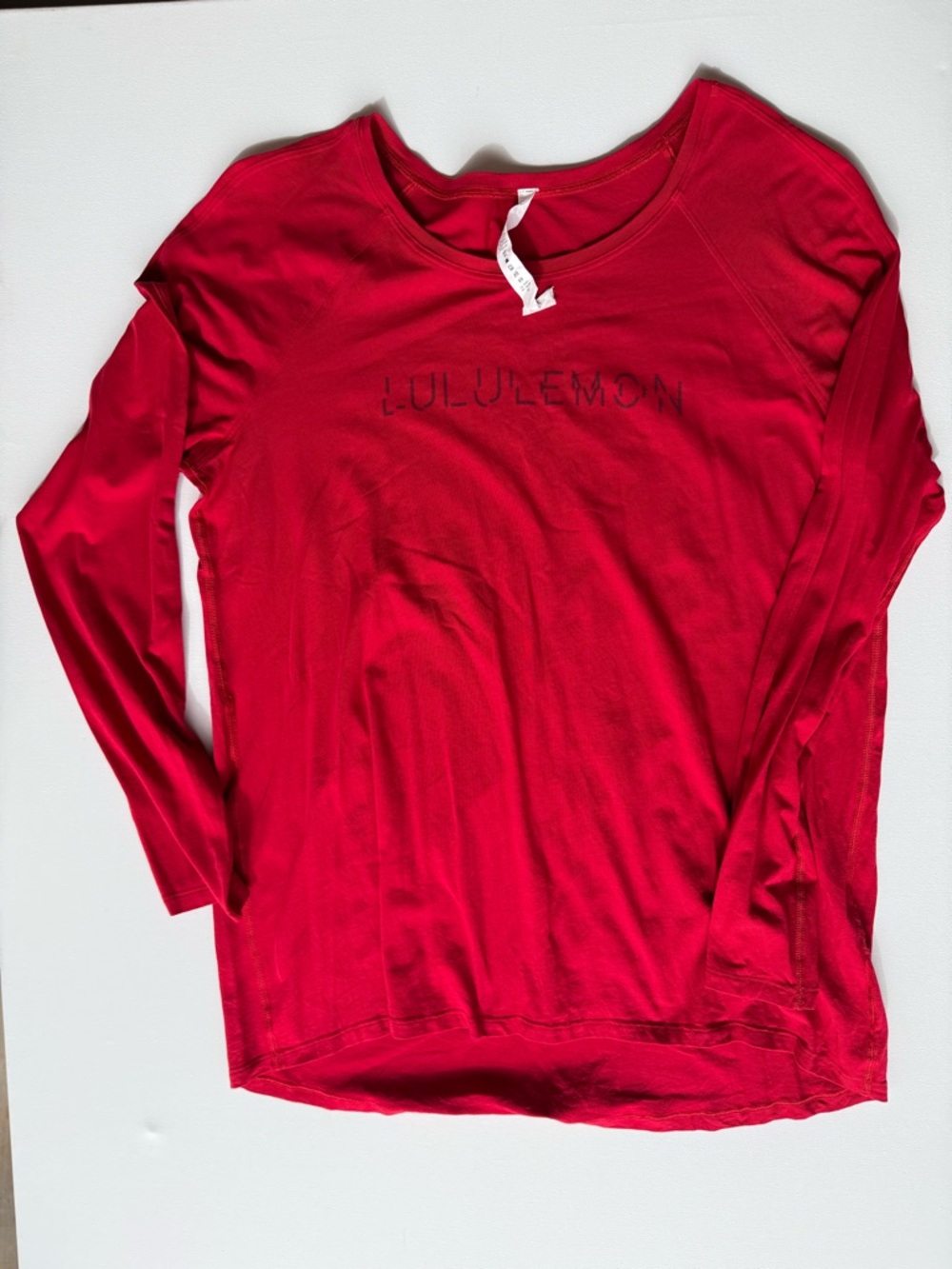lululemon athletica Long Sleeve Crew Top in Red